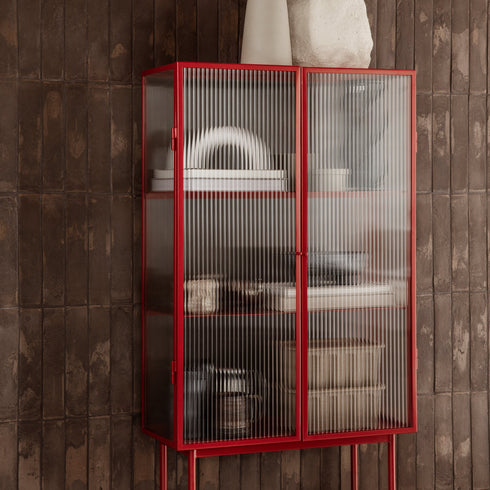 Haze Showcase Cabinet Reeded Glass